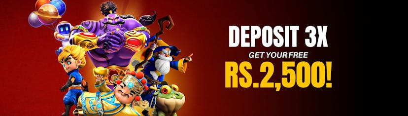 Deposit 3 times per week and get your free Rs.2500 now!